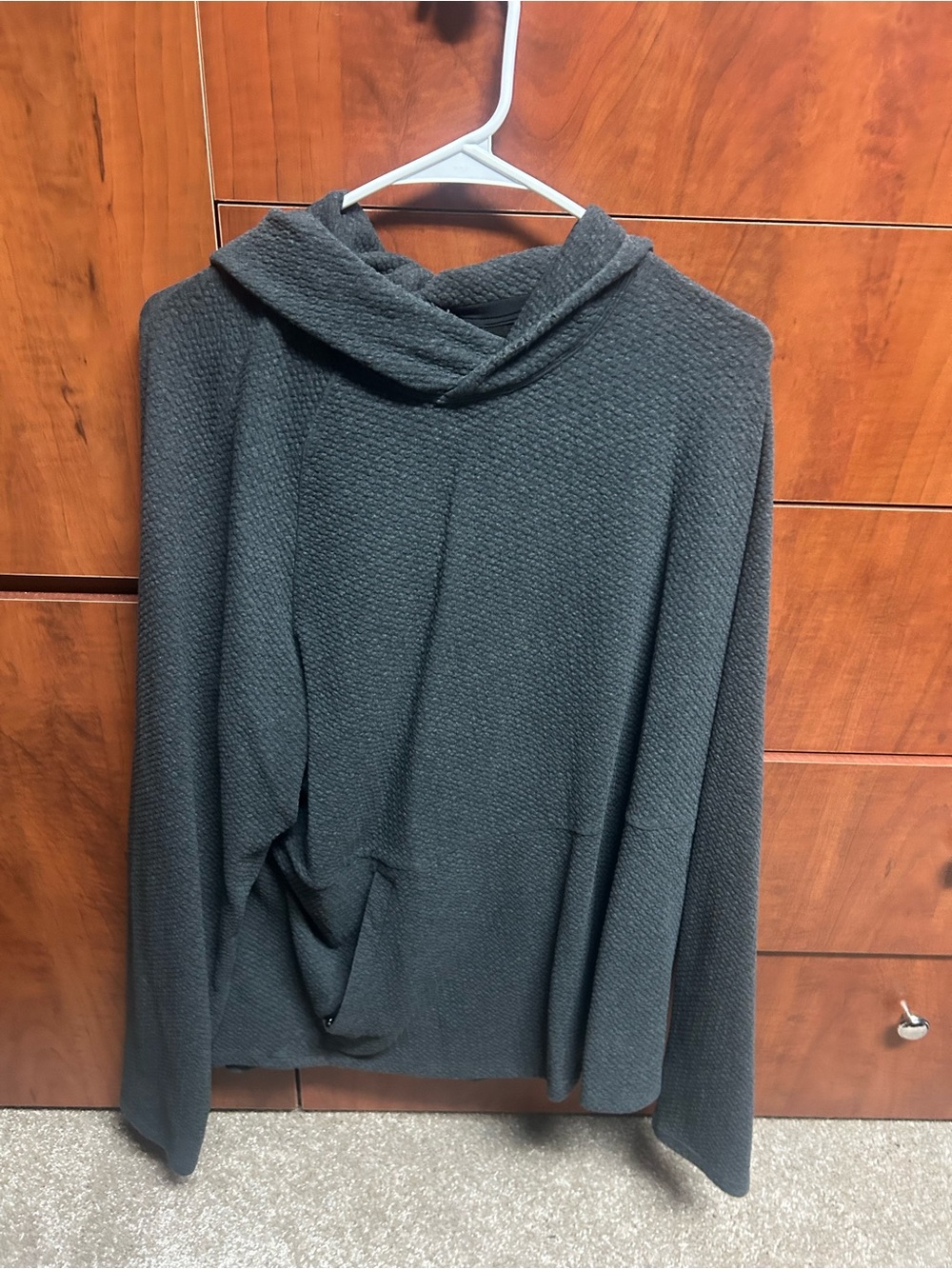 lululemon athletica Men's Charcoal Textured Crewneck Hoodie